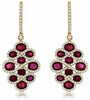 ESTATE LARGE 6.10CT DIAMOND & AAA RUBY 14KT ROSE GOLD 3D INFINITY LOVE EARRINGS