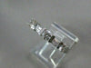 ESTATE .80CT EMERALD & ROUND DIAMOND 14KT WHITE GOLD 3D ANNIVERSARY RING #10907