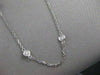 ESTATE 1.20CTW DIAMONDS BY THE YARD 14KT WHITE GOLD STATION NECKLACE 18" #21544