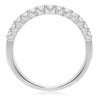 ESTATE .31CT DIAMOND 14KT WHITE GOLD SEMI ETERNITY SHARE PRONG ANNIVERSARY RING