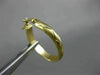 ESTATE 14KT YELLOW GOLD 3D CLASSIC MATTE & SHINY X LOVE HOOP EARRINGS #26314