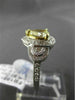 ESTATE 1.64CT FANCY YELLOW DIAMOND 18K TWO TONE GOLD DOUBLE HALO ENGAGEMENT RING