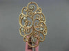 ESTATE LARGE .18CT DIAMOND 14KT ROSE GOLD 3D OPEN FILIGREE ETOILE FLOWER RING