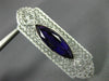 ANTIQUE LARGE 4.07CT DIAMOND & AMETHYST 14K WHITE GOLD FILIGREE PIN BROOCH 22118
