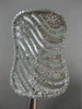ESTATE MASSIVE 1.94CT DIAMOND 14KT WHITE GOLD 3D RECTANGULAT MULTI WAVE FUN RING