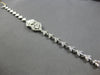 LARGE & LONG 1.5CT DIAMOND 14KT WHITE GOLD 3D DOUBLE HEART FLORAL BRACELET 28191