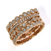 LARGE .70CT DIAMOND 18KT ROSE GOLD MULTI ROW FILIGREE STACKABLE ANNIVERSARY RING