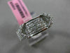 ESTATE WIDE 1.47CT ROUND & PRINCESS DIAMOND 18KT WHITE GOLD 3D MULTI ROW RING