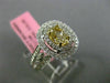 ESTATE LARGE GIA 1.14CT DIAMOND 18KT TWO TONE GOLD HALO FILIGREE ENGAGEMENT RING