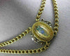 ANTIQUE LARGE & LONG 14KT YELLOW GOLD 3D HANDCRAFTED FLOWER NECKLACE #26226