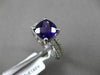 ESTATE 2.21CTW DIAMOND & AAA AMETHYST 14KT WHITE GOLD DOUBLE ROW ENGAGEMENT RING