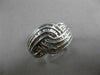 ESTATE WIDE 1.11CT DIAMOND 14KT WHITE GOLD WOVEN COCKTAIL RING F/G VVS #19396