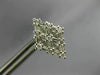 ESTATE LARGE 1.40CT DIAMOND 14K WHITE GOLD 3D GEOMETRIC CLIP ON EARRINGS #26549