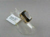 ESTATE WIDE 7.47CT AAA SMOKEY TOPAZ & DIAMOND 14KT WHITE & YELLOW GOLD RING