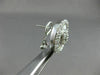 ESTATE LARGE 3.15CT ROUND & BAGUETTE DIAMOND 18KT WHITE GOLD 3D FLOWER EARRINGS