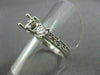 ESTATE .85CT DIAMOND 18KT WHITE GOLD FILIGREE SEMI MOUNT ENGAGEMENT RING #2423