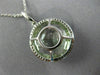 ESTATE EXTRA LARGE 1.13CT DIAMOND & GREEN AMETHYST 14KT WHITE GOLD HALO PENDANT