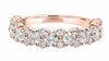 2.16CT DIAMOND 18KT ROSE GOLD 3D MULTI FLOWER 3/4TH ETERNITY ANNIVERSARY RING