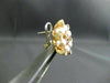 ESTATE LARGE .62CT CHOCOLATE FANCY DIAMOND & PEARL 18KT TWO TONE GOLD EARRINGS