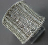 EXTRA LARGE 2.13CT DIAMOND 14KT WHITE GOLD 3d ROUND & BAGUETTE ANNIVERSARY RING