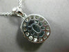 ESTATE LARGE 5.82CT DIAMOND & AAA AQUAMARINE 14K WHITE GOLD 3D OVAL HALO PENDANT