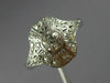 ANTIQUE .76CT OLD MINE DIAMOND PLATINUM GOLD 3D FILIGREE ENGAGEMENT RING #26496