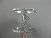 ESTATE WIDE .67CT ROUND DIAMOND 18KT WHITE GOLD 3D ZIG ZAG DOUBLE ROW FUN RING