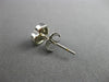 ANTIQUE .24CT DIAMOND 14KT WHITE GOLD 3D CLASSIC PAVE HEART STUD EARRINGS #9945