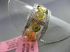 ESTATE WIDE GIA 1.10CT DIAMOND 18KT TRI COLOR GOLD 3D WEDDING ANNIVERSARY RING