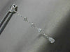 ESTATE .18CT DIAMOND 18KT WHITE GOLD 3D HEART ETOILE TEAR DROP HANGING EARRINGS