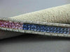 ESTATE 15.07CT DIAMOND & MULTI COLOR SAPPHIRE 14KT WHITE GOLD MULTI ROW BRACELET