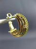 ESTATE WIDE .24CT FANCY YELLOW & PINK DIAMOND 18KT 2 TONE GOLD UMBRELLA EARRINGS