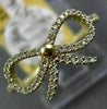 ESTATE WIDE .25CT ROUND DIAMOND 14KT YELLOW GOLD 3D OPEN BOWTIE FUN LOVE RING