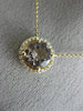 ESTATE LARGE 1.64CT DIAMOND & AAA MORGANITE 14KT YELLOW GOLD 3D CLASSIC NECKLACE