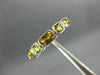 ESTATE 1.05CT AAA CITRINE 14KT WHITE GOLD 3D 5 STONE CUSHION CUT SQUARE FUN RING