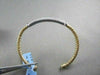 ESTATE FILIGREE 1.0CT MESH DIAMOND 14KT WHITE & YELLOW GOLD BANGLE BRACELET