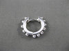 ESTATE SMALL 14KT WHITE GOLD ROUNDED 3D HUGGIE HOOP EARRINGS 13mm X 2.5mm #24344