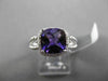 ESTATE 2.0CTW DIAMOND & AAA EXTRA FACET AMETHYST 14KT WHITE 3D ENGAGEMENT RING