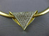 ESTATE LARGE 1.37CT DIAMOND 14K 2 TONE GOLD TRIANGLE SLIDE PENDANT #17213