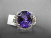 ESTATE LARGE 2.88CTW DIAMOND & AAA AMETHYST 14KT WHITE GOLD 3D FILIGREE RING