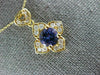 ESTATE 1.50CT DIAMOND & AAA TANZANITE 14KT YELLOW GOLD HEART FLOWER PENDANT #398