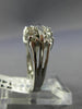 ANTIQUE WIDE .38CT DIAMOND 14KT WHITE GOLD DOUBLE ROW ANNIVERSARY RING #18803