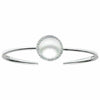 ESTATE LARGE .28CT DIAMOND & AAA SOUTH SEA PEARL 18KT WHITE GOLD BANGLE BRACELET