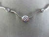 ESTATE 1.44CT DIAMOND 14K WHITE GOLD SOLITAIRE ETOILE BY THE YARD NECKLACE #2044
