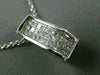 ESTATE .50CT DIAMOND 14KT WHITE GOLD 3D INVISIBLE PRINCESS WAVE PENDANT #14792