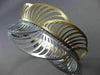 ESTATE WIDE .70CT DIAMOND 14KT WHITE & YELLOW GOLD 3D MULTI WAVE BANGLE BRACELET