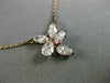 1.54CT WHITE & PINK DIAMOND 18K WHITE & ROSE GOLD 3D BY THE YARD FLOWER NECKLACE