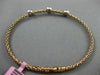ESTATE .35CT DIAMOND 14KT WHITE & ROSE GOLD PAST PRESENT FUTURE BANGLE BRACELET