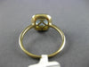 ESTATE 1.44CT DIAMOND & AAA AQUAMARINE 14KT YELLOW GOLD 3D HALO ENGAGEMENT RING