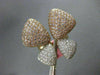 ESTATE EXTRA LARGE 4.14CT DIAMOND 18KT WHITE & ROSE GOLD BUTTERFLY FLOWER RING